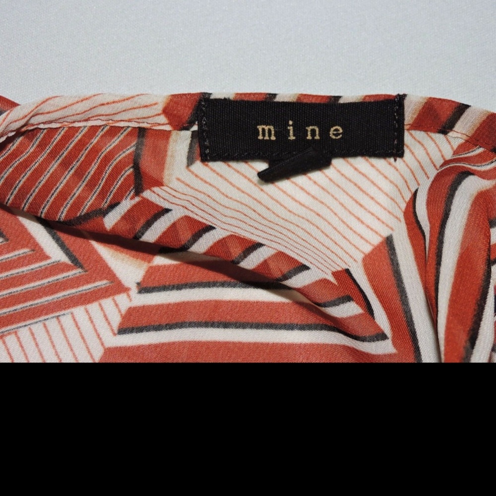 Mine Sheer Geometric Tank Top Shirt Small - Picture 4 of 6